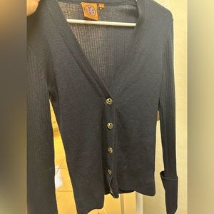 Tory burch dark navy cardigan